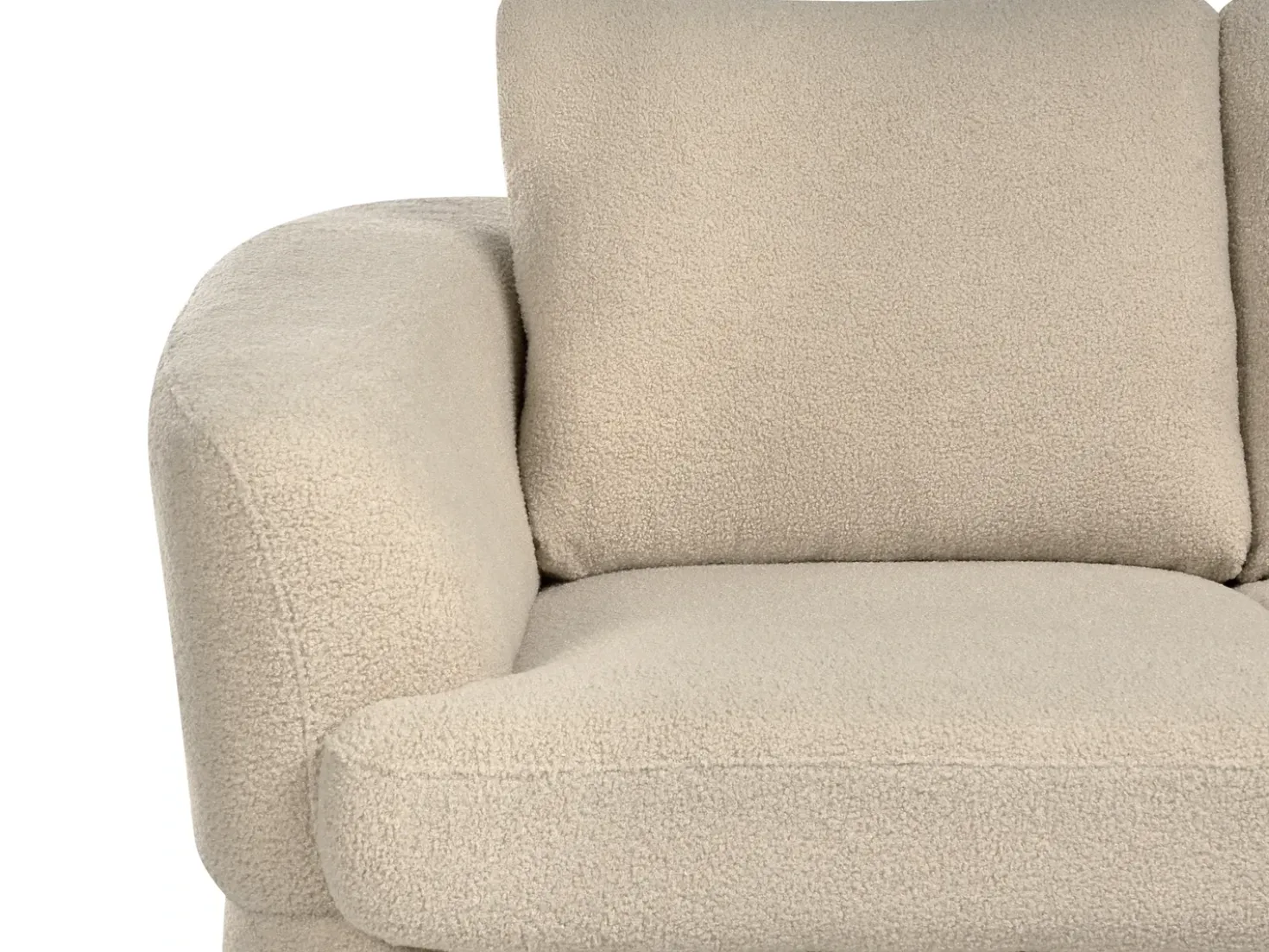 Divano 2 posti KJAER Bouclé Beige chiaro