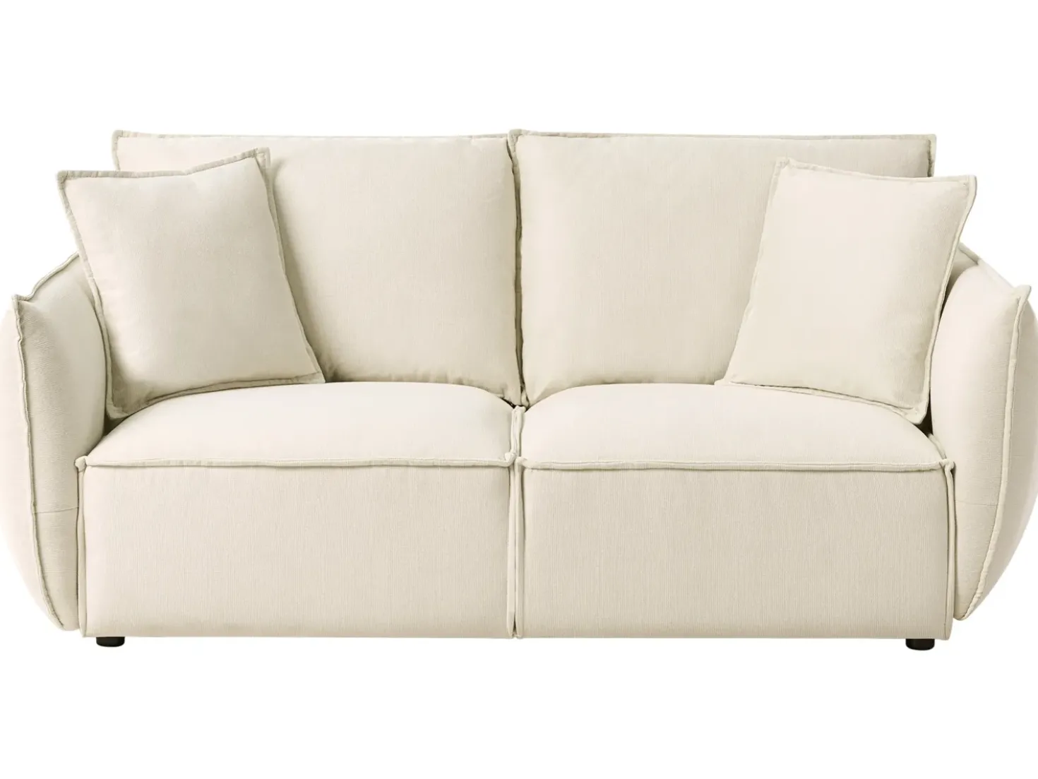 Divano 3 posti KUNES Tessuto Beige chiaro
