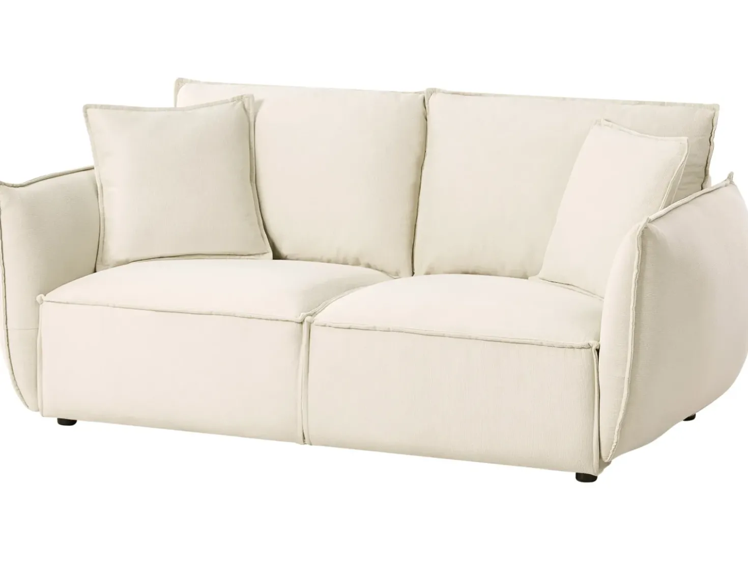 Divano 3 posti KUNES Tessuto Beige chiaro