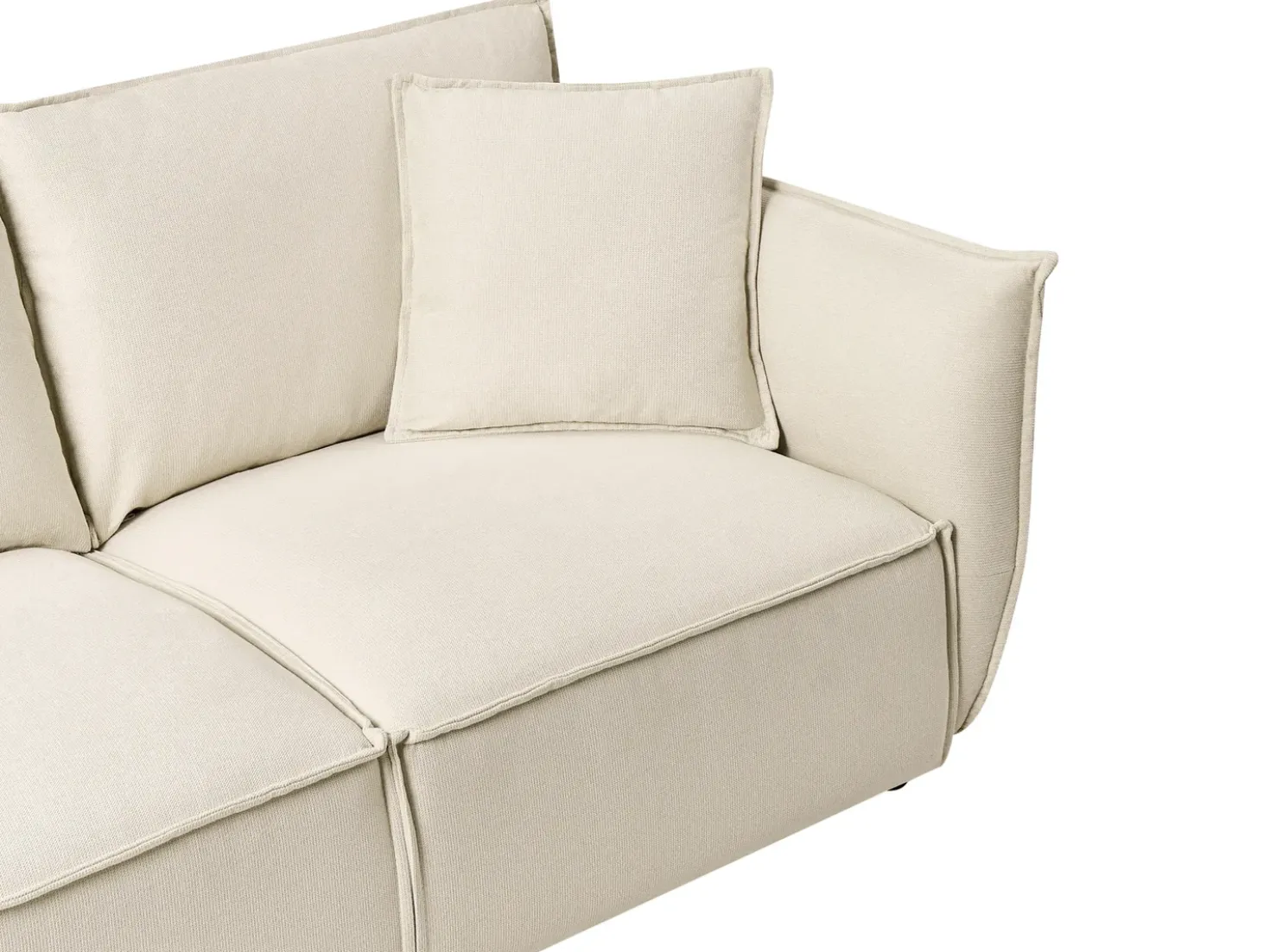 Divano 3 posti KUNES Tessuto Beige chiaro