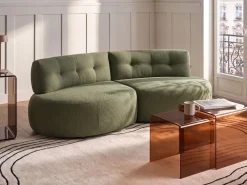 Divano 3 posti LAERDAL Tessuto Verde