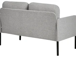 Divano 2 posti LAHTI Tessuto Grigio