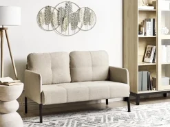 Divano 2 posti LAHTI Tessuto Beige chiaro