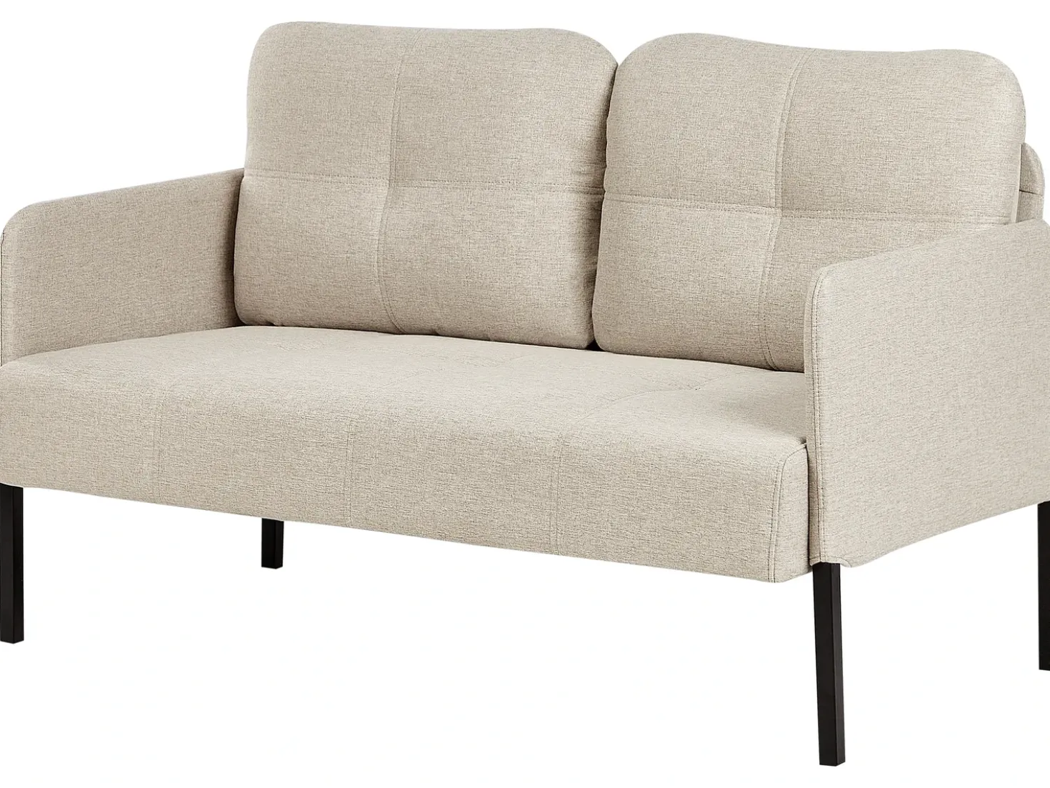 Divano 2 posti LAHTI Tessuto Beige chiaro