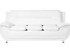 Divano 3 posti LEIRA Pelle sintetica Bianco