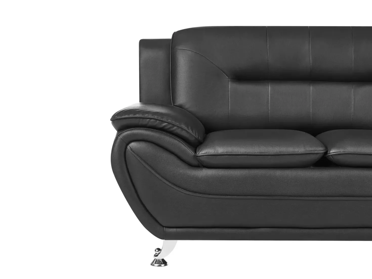 Divano 2 posti LEIRA Pelle sintetica Nero