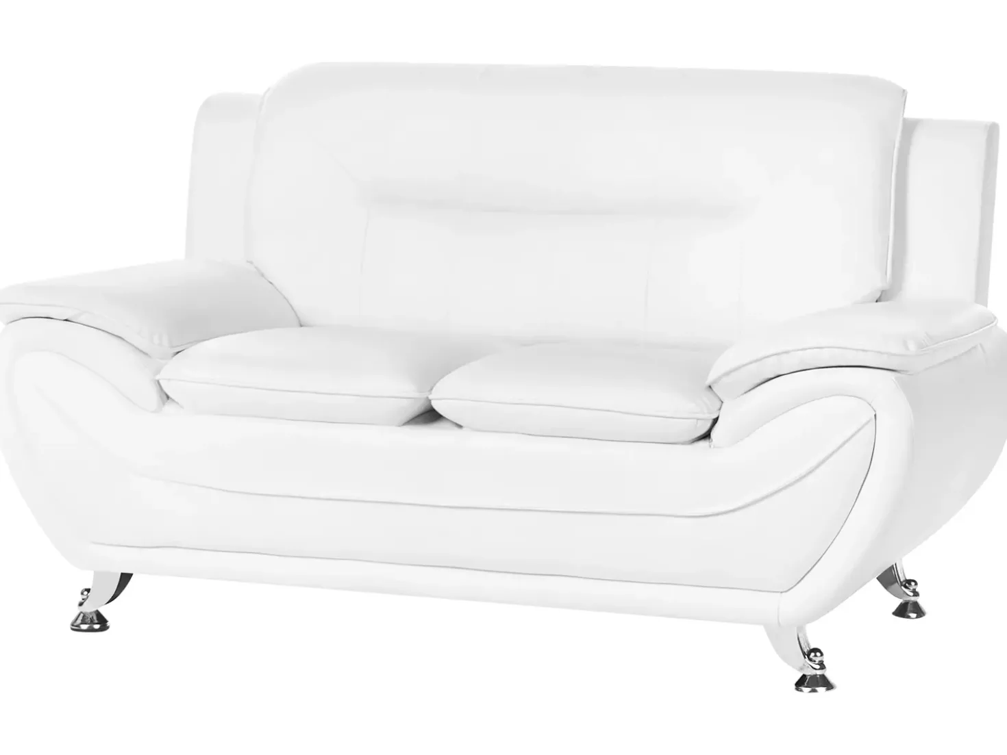 Divano 2 posti LEIRA Pelle sintetica Bianco