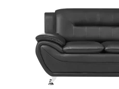 Divano 3 posti LEIRA Pelle sintetica Nero