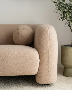 Divano 3 posti LEIREN Bouclé Beige