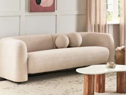 Divano 3 posti LEIREN Bouclé Beige