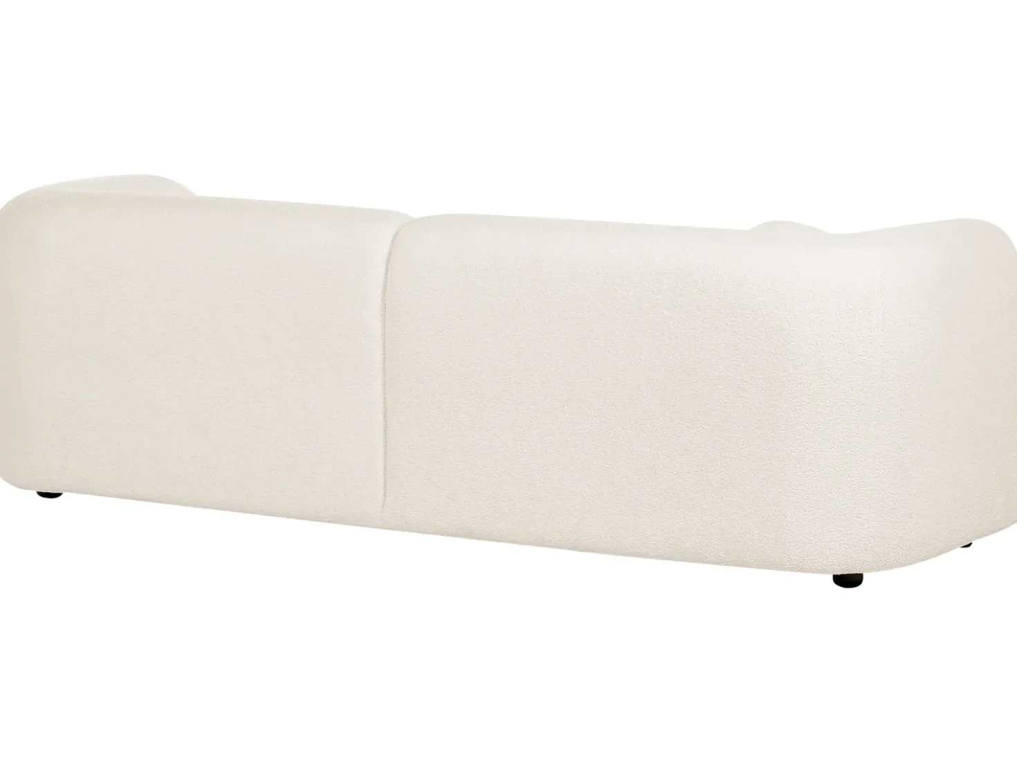 Divano 3 posti LEIREN Bouclé Bianco