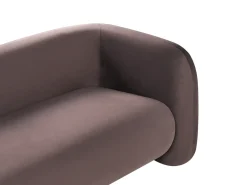 Divano 3 posti LEIREN Velluto Marrone scuro