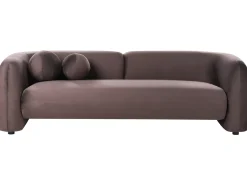 Divano 3 posti LEIREN Velluto Marrone scuro