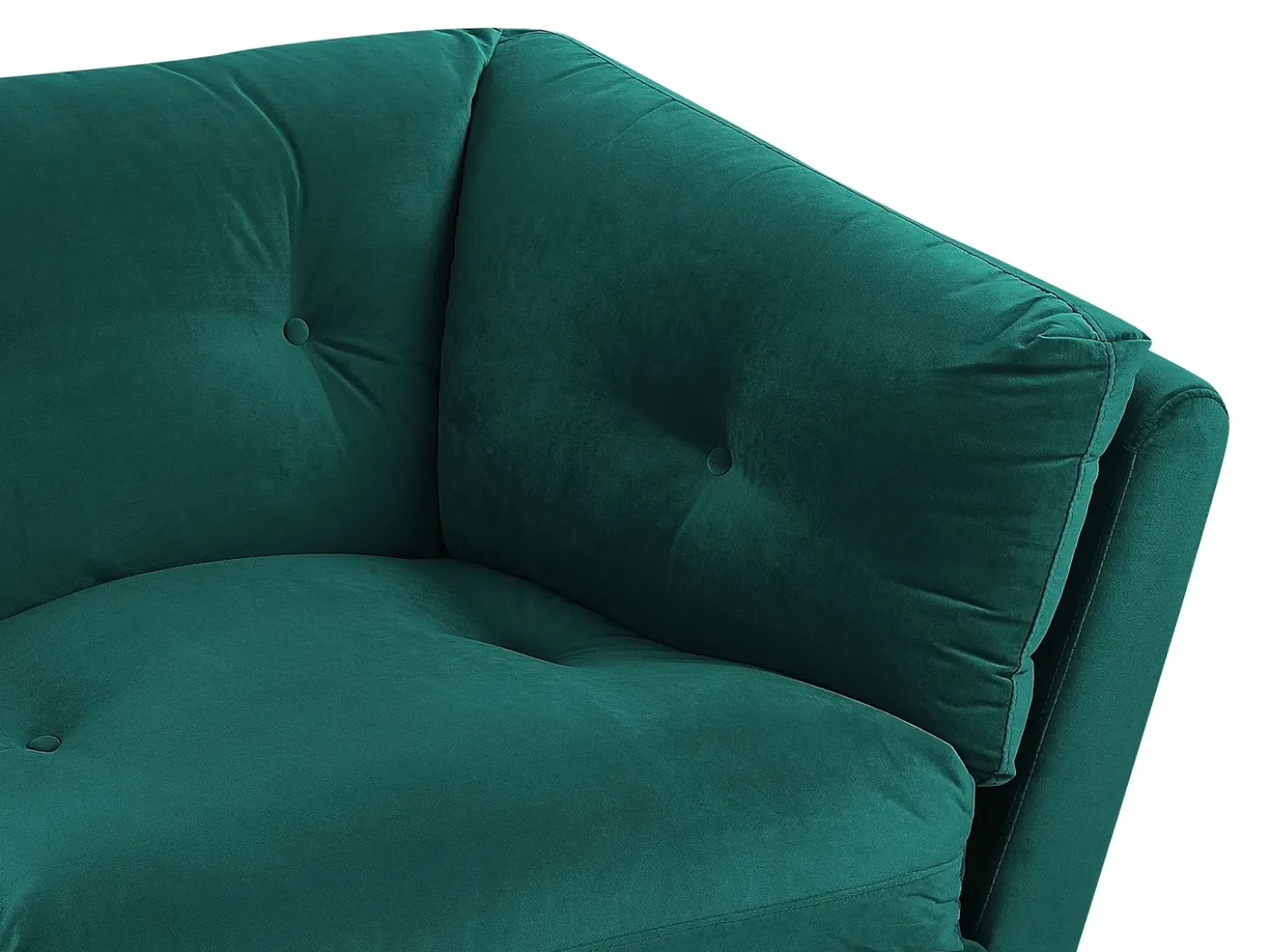 Divano 3 posti LENVIK Velluto Verde smeraldo