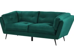 Divano 3 posti LENVIK Velluto Verde smeraldo