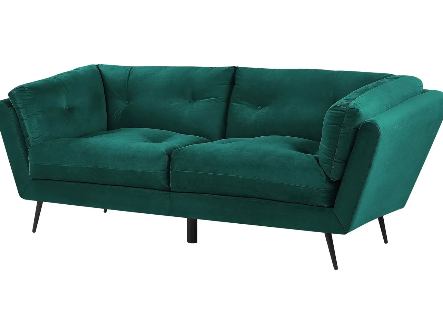 Divano 3 posti LENVIK Velluto Verde smeraldo