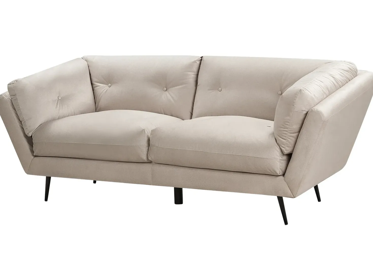 Divano 3 posti LENVIK Velluto Beige