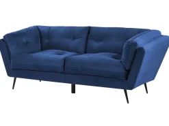 Divano 3 posti LENVIK Velluto Blu marino