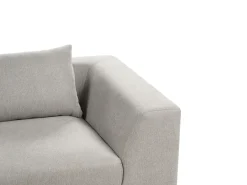 Divano 3 posti LERMON Tessuto Grigio chiaro