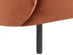 Divano 2 posti LOEN Velluto Arancione
