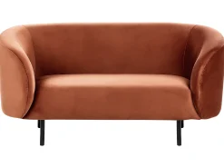 Divano 2 posti LOEN Velluto Arancione