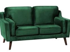 Divano 2 posti LOKKA Velluto Verde smeraldo