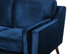 Divano 3 posti LOKKA Velluto Blu marino