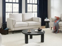Divano 2 posti LOUSTO Tessuto Beige chiaro