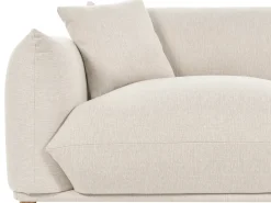 Divano 3 posti LUVOS Tessuto Beige chiaro