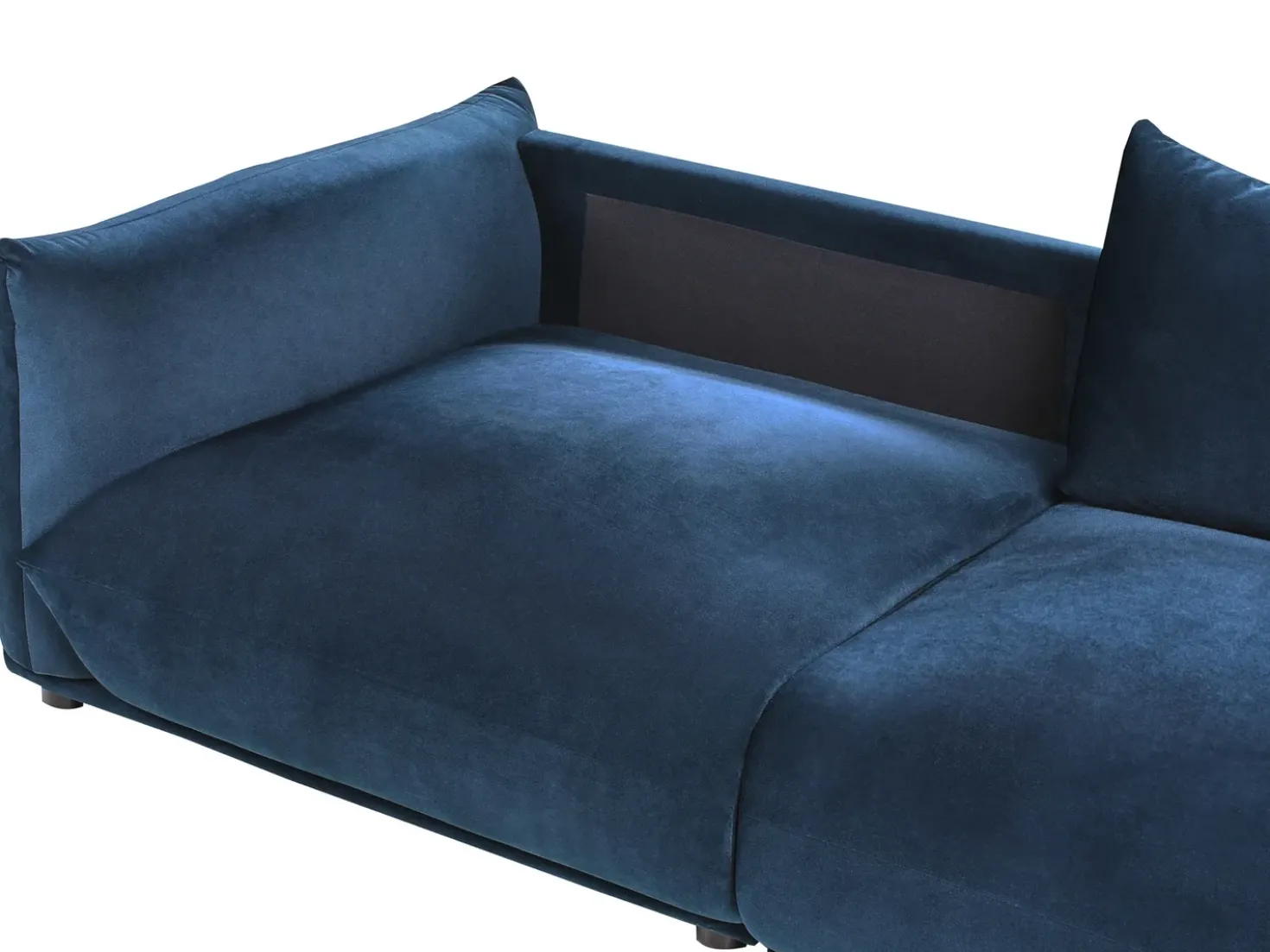Divano 3 posti LUVOS Velluto Blu scuro