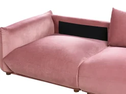 Divano 3 posti LUVOS Velluto Rosa