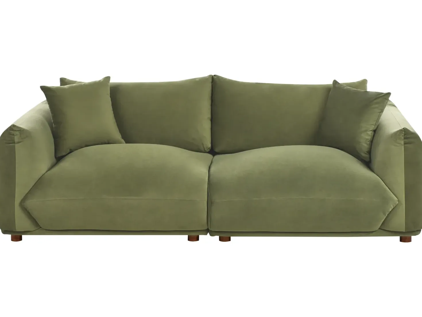 Divano 3 posti LUVOS Velluto Verde