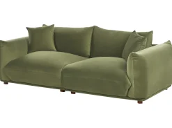Divano 3 posti LUVOS Velluto Verde