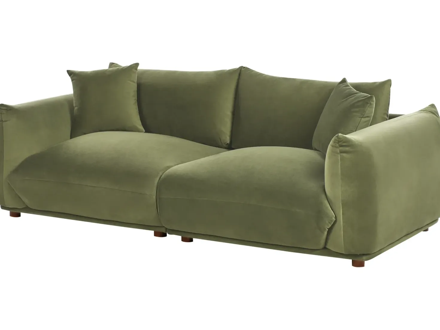 Divano 3 posti LUVOS Velluto Verde