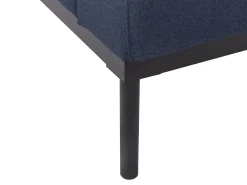 Divano 2 posti MALMOS Lino sintetico Blu scuro