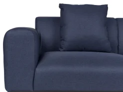 Divano 2 posti MALMOS Lino sintetico Blu scuro
