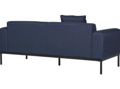 Divano 2 posti MALMOS Lino sintetico Blu scuro