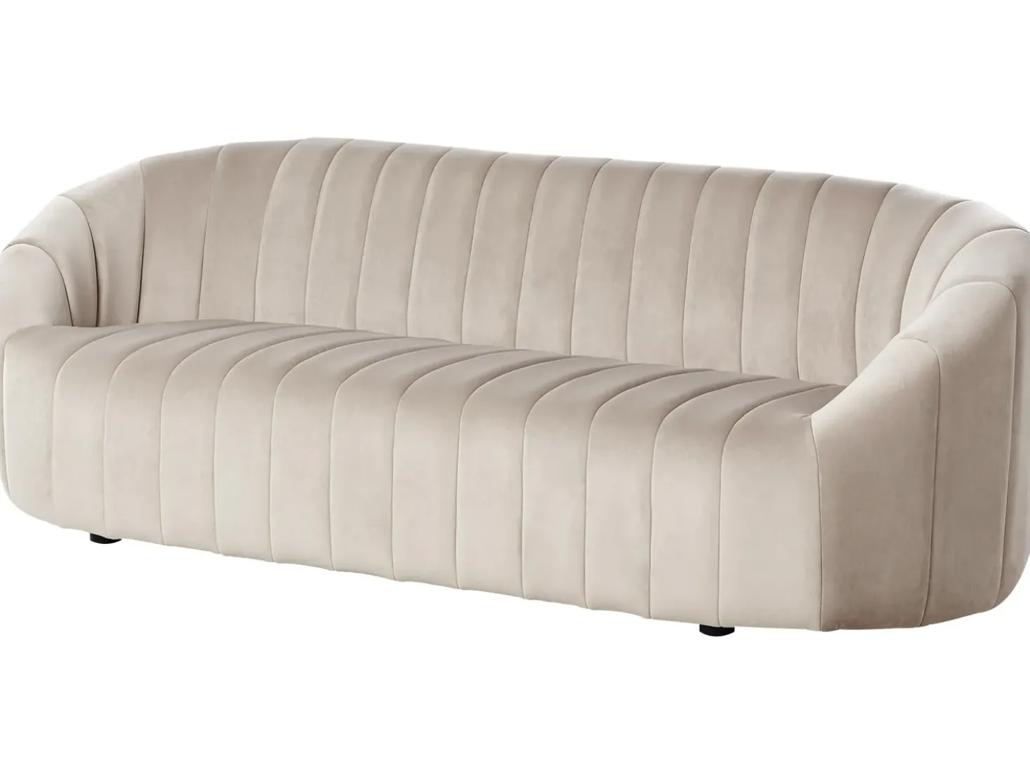Divano 3 posti MALUNG Velluto Beige