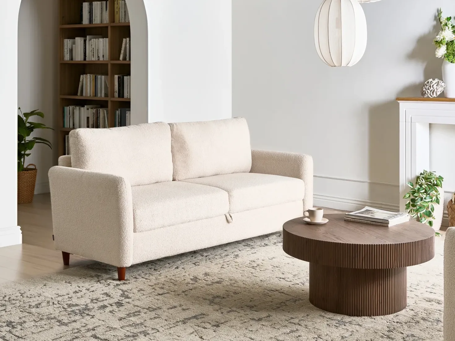Divano 3 posti MARE Bouclé Beige