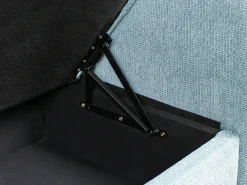 Divano 2 posti MARE Tessuto Blu con contenitore