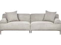 Divano 3 posti MATILA Tessuto Grigio chiaro