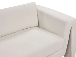 Divano 3 posti MAUNU Velluto Beige chiaro