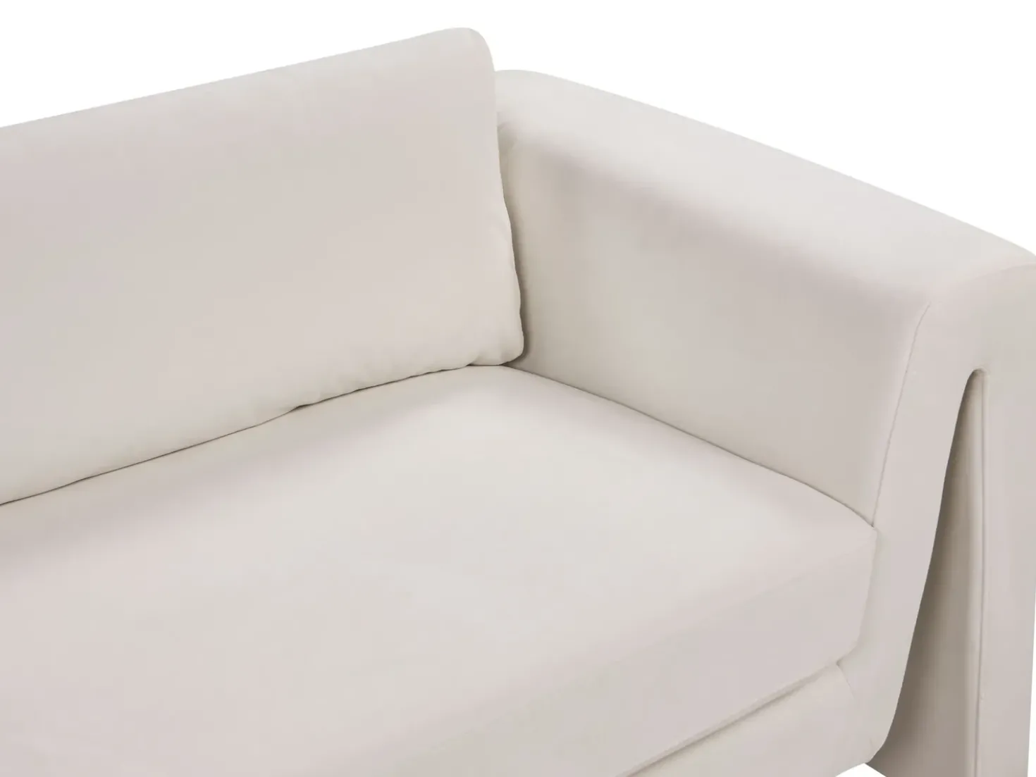 Divano 3 posti MAUNU Velluto Beige chiaro