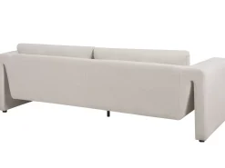 Divano 3 posti MAUNU Velluto Beige chiaro