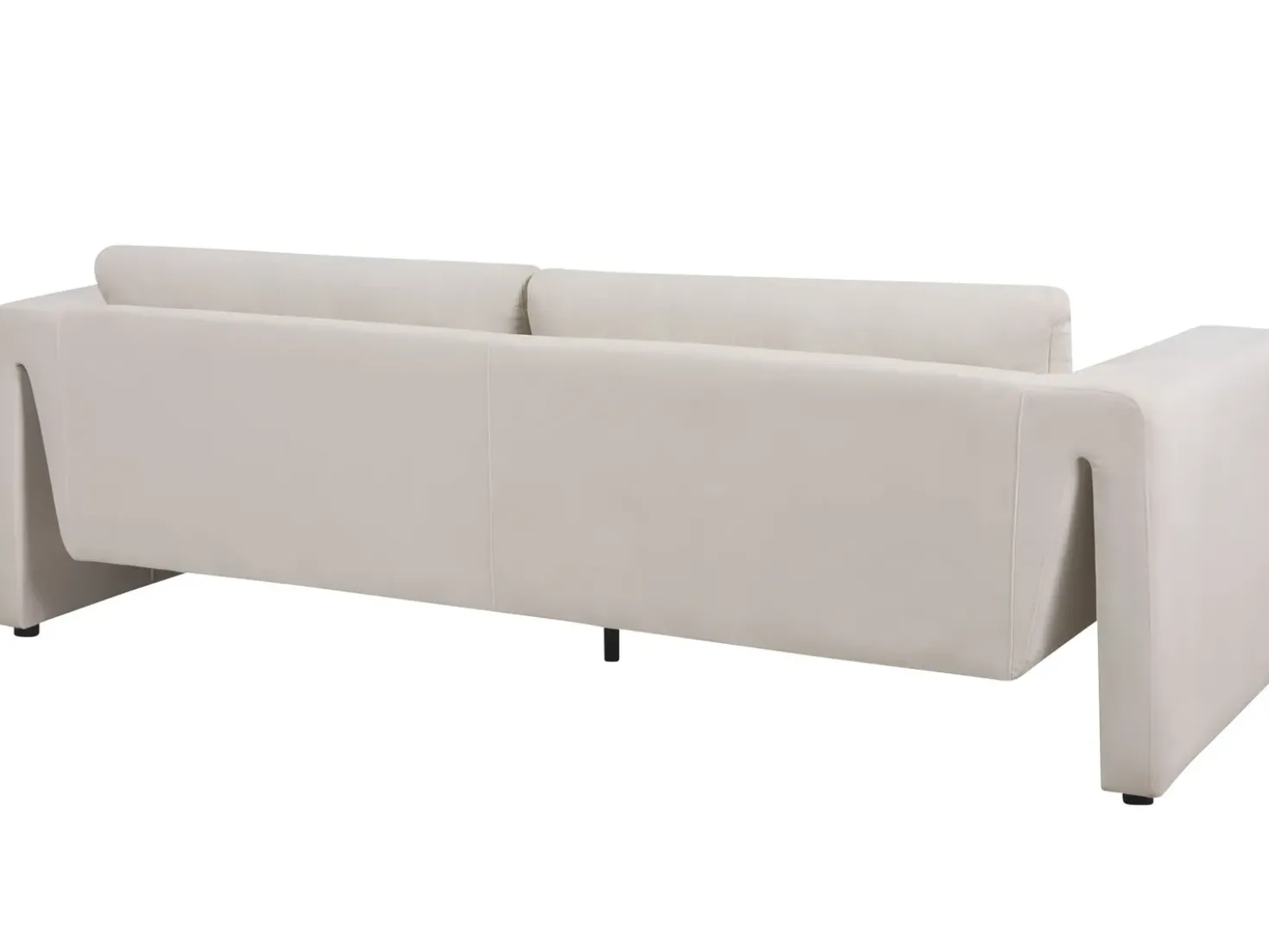 Divano 3 posti MAUNU Velluto Beige chiaro