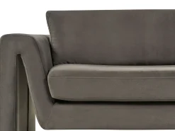 Divano 3 posti MAUNU Velluto Grigio grafite