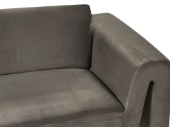 Divano 3 posti MAUNU Velluto Grigio grafite