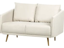 Divano 2 posti MAURA Tessuto Beige chiaro