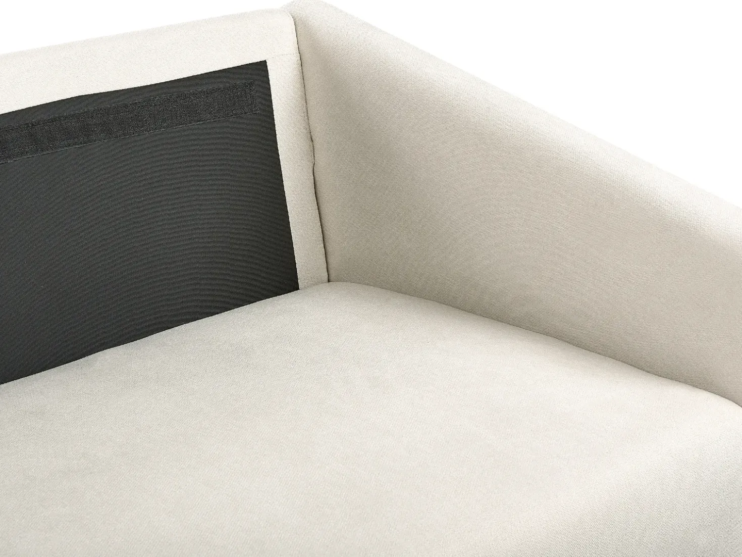 Divano 2 posti MAURA Tessuto Beige chiaro