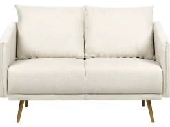 Divano 2 posti MAURA Tessuto Beige chiaro